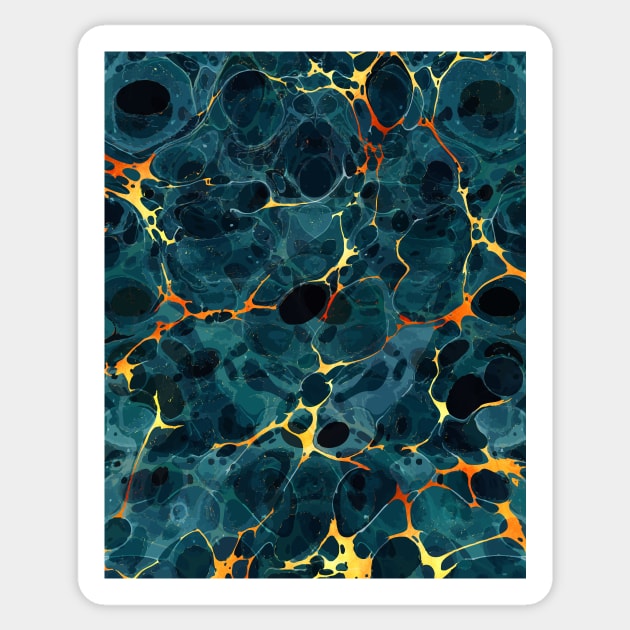 Abstract Marbling Pattern Sticker by StudioGrafiikka